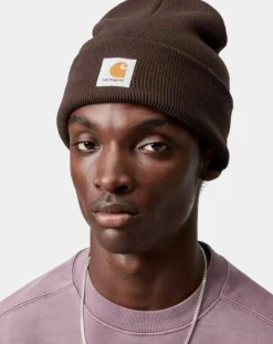 Carhartt WIP Bonnets, Casquettes-Short Watch bonnet Tabac