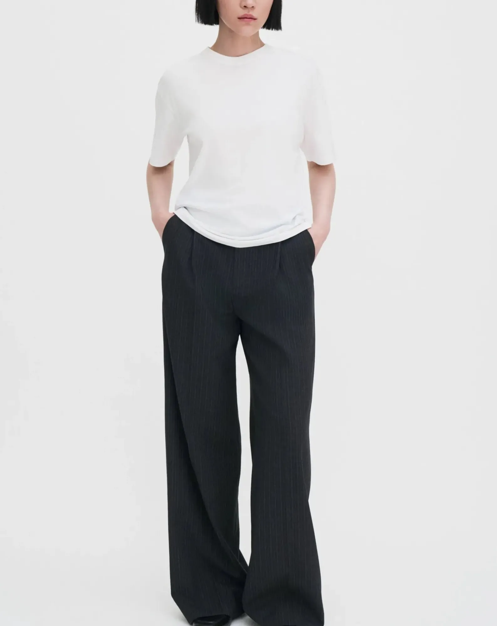 Filippa K Tee-Shirts, Tops-Short-sleeved cotton T-shirt Blanc