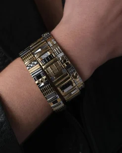 Sigal Bracelets-SIG 6 bracelet Noir/Doré/Argenté