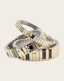 Sigal Bracelets-SIG 14 bracelet Noir/Doré/Argenté