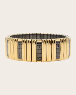 Sigal Bracelets-SIG 18-1 Stripes bracelet Noir/Doré