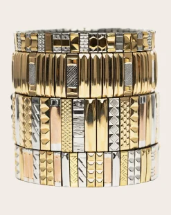 Sigal Bracelets-SIG 14B-1 Stripes bracelet Doré/Argenté