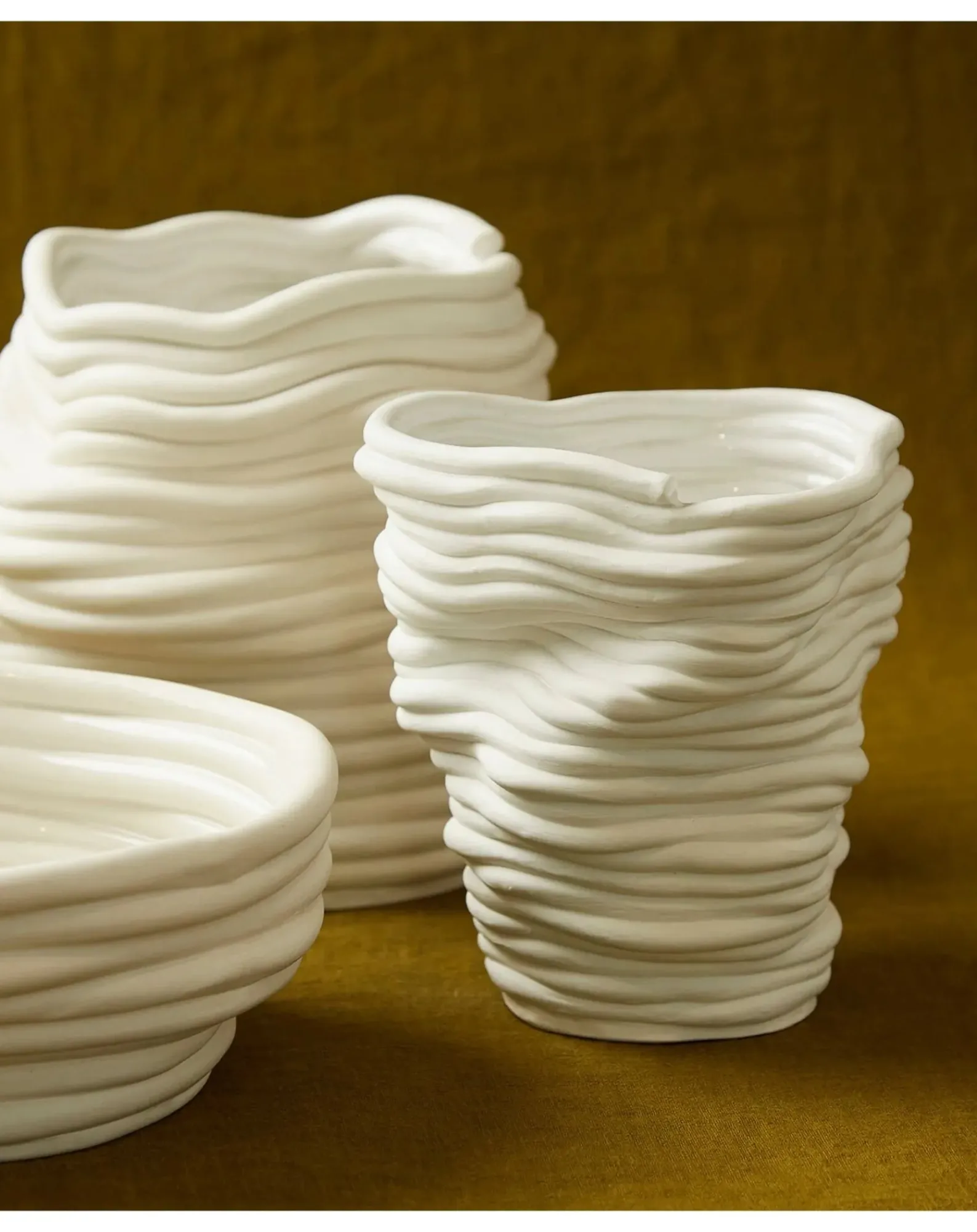 Cole & Cinder Vases, Objets Déco-Silk Vase Blanc