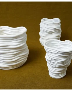 Cole & Cinder Vases, Objets Déco-Silk Vase Blanc