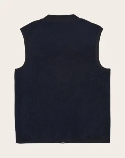 Universal Works Vestes, Manteaux-Sleeveless Zipped Vest Bleu marine