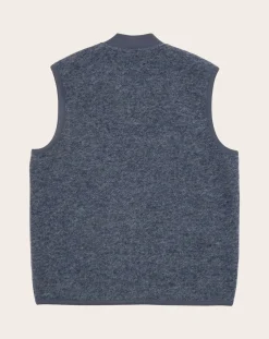 Universal Works Vestes, Manteaux-Sleeveless Zipped Vest Bleu Acier
