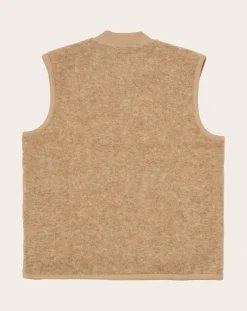 Universal Works Vestes, Manteaux-Sleeveless Zipped Vest Marron
