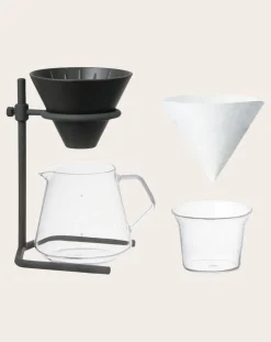 Kinto Tasses, Théières-Slow Coffee Cup Set - 4 Cups Noir