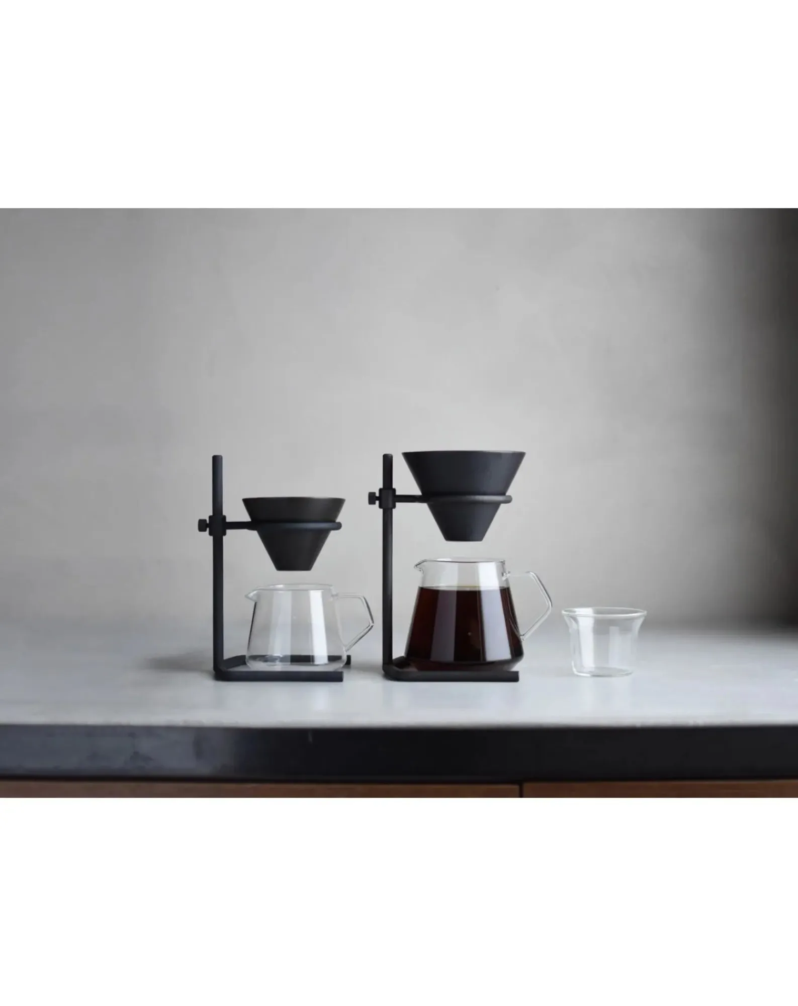 Kinto Tasses, Théières-Slow Coffee Cup Set - 4 Cups Noir
