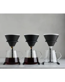 Kinto Tasses, Théières-Slow Coffee Cup Set - 4 Cups Noir