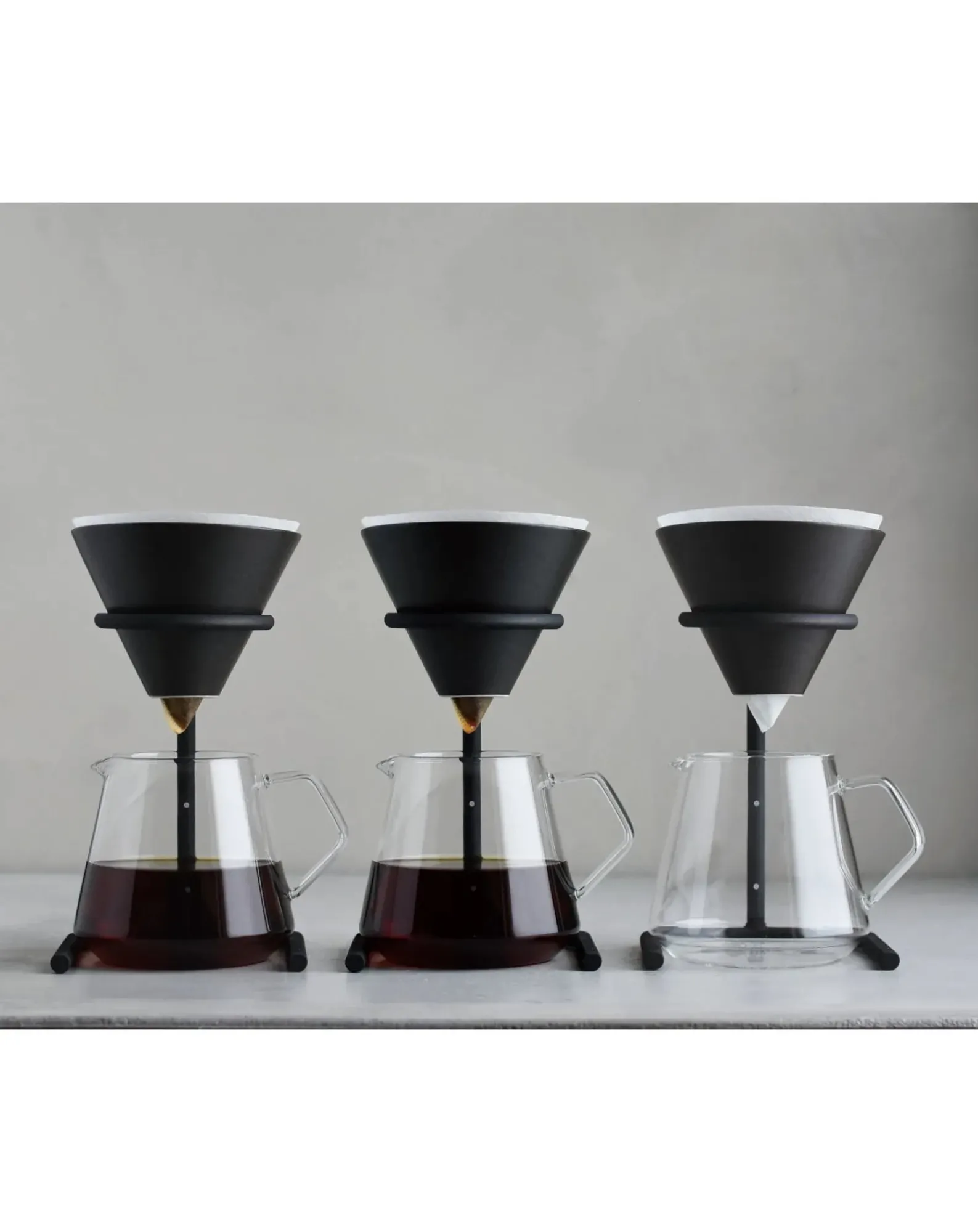 Kinto Tasses, Théières-Slow Coffee Cup Set - 4 Cups Noir
