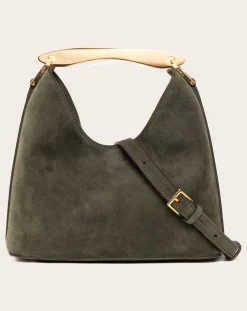 Elleme Sacs À Main-Small Boomerang bag Grainy leather Vert kaki