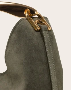 Elleme Sacs À Main-Small Boomerang bag Grainy leather Vert kaki