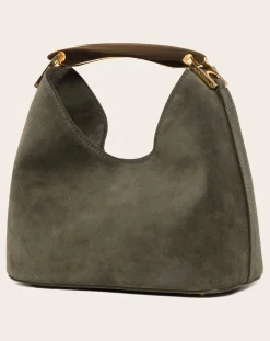 Elleme Sacs À Main-Small Boomerang bag Grainy leather Vert kaki