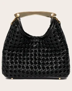 Elleme Sacs À Main-Small Boomerang Braided Leather Bag Noir