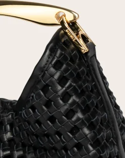 Elleme Sacs À Main-Small Boomerang Braided Leather Bag Noir
