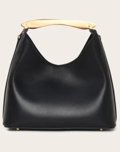 Elleme Sacs À Main-Small Boomerang Leather bag Noir