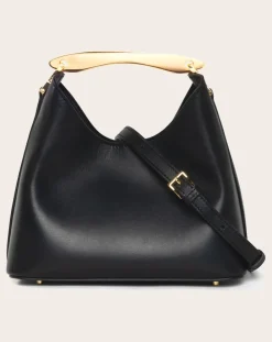 Elleme Sacs À Main-Small Boomerang Leather bag Noir