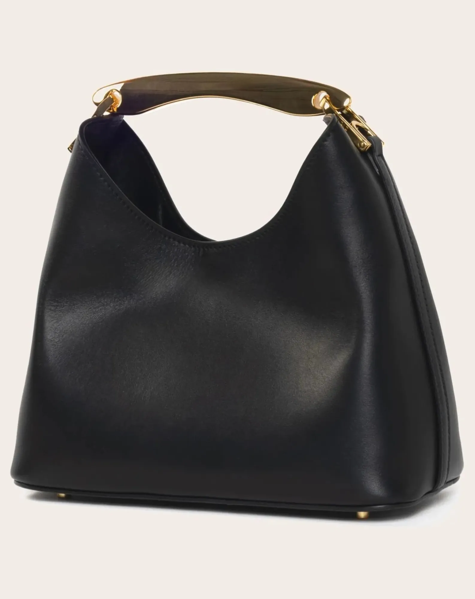 Elleme Sacs À Main-Small Boomerang Leather bag Noir