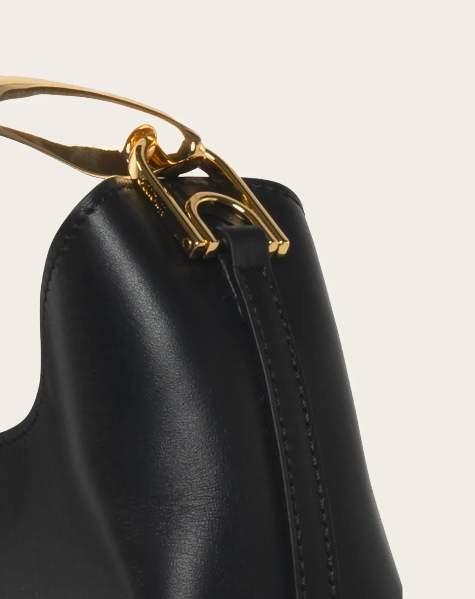 Elleme Sacs À Main-Small Boomerang Leather bag Noir