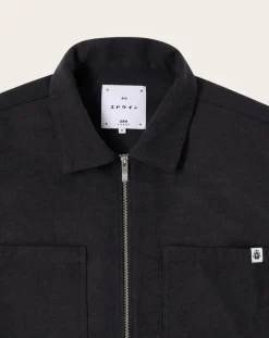 Edwin Vestes, Manteaux-Snug Overshirt LS Gris foncé