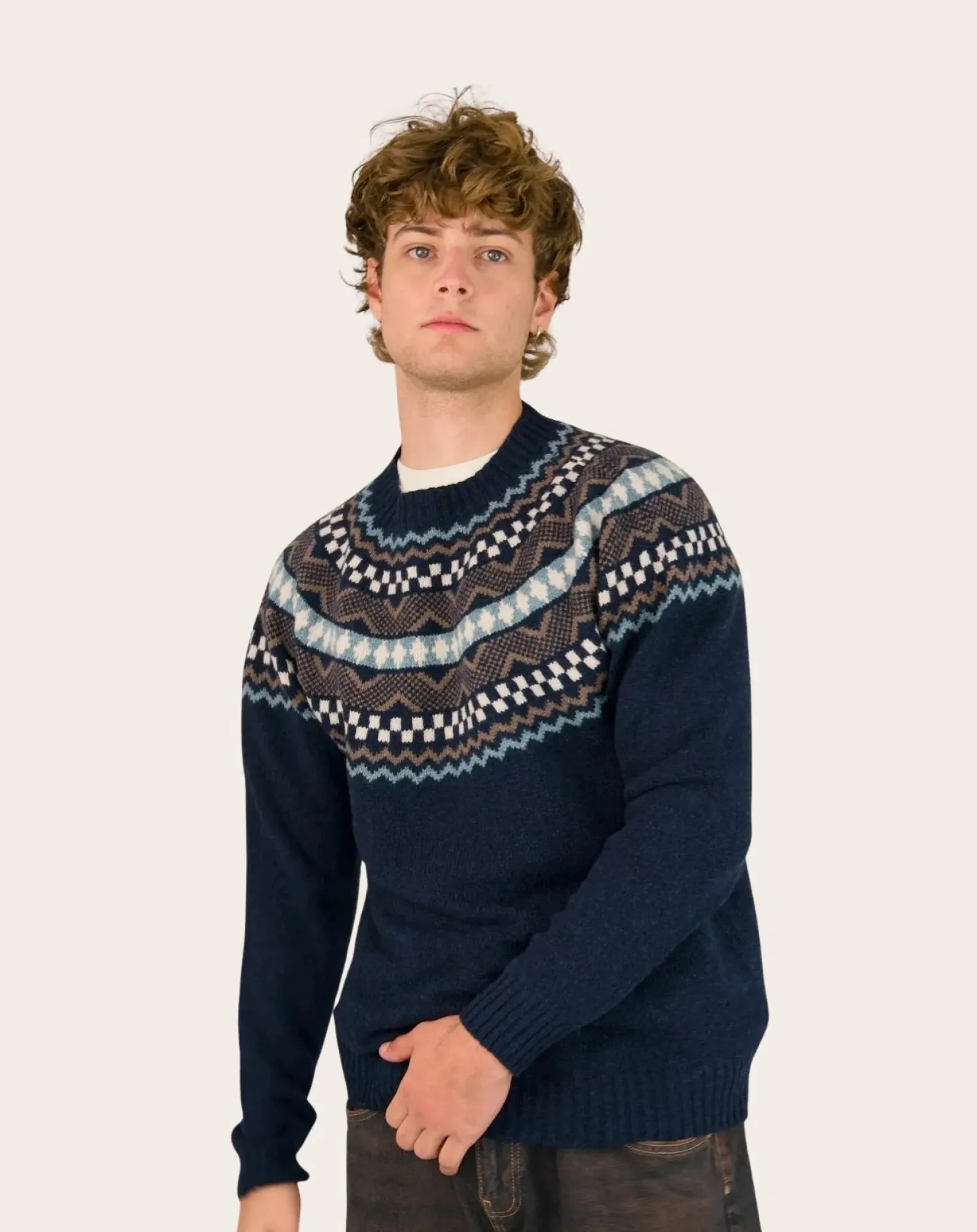 Origin Knitwear Pulls, Gilets-Soho Wool Sweater Bleu marine