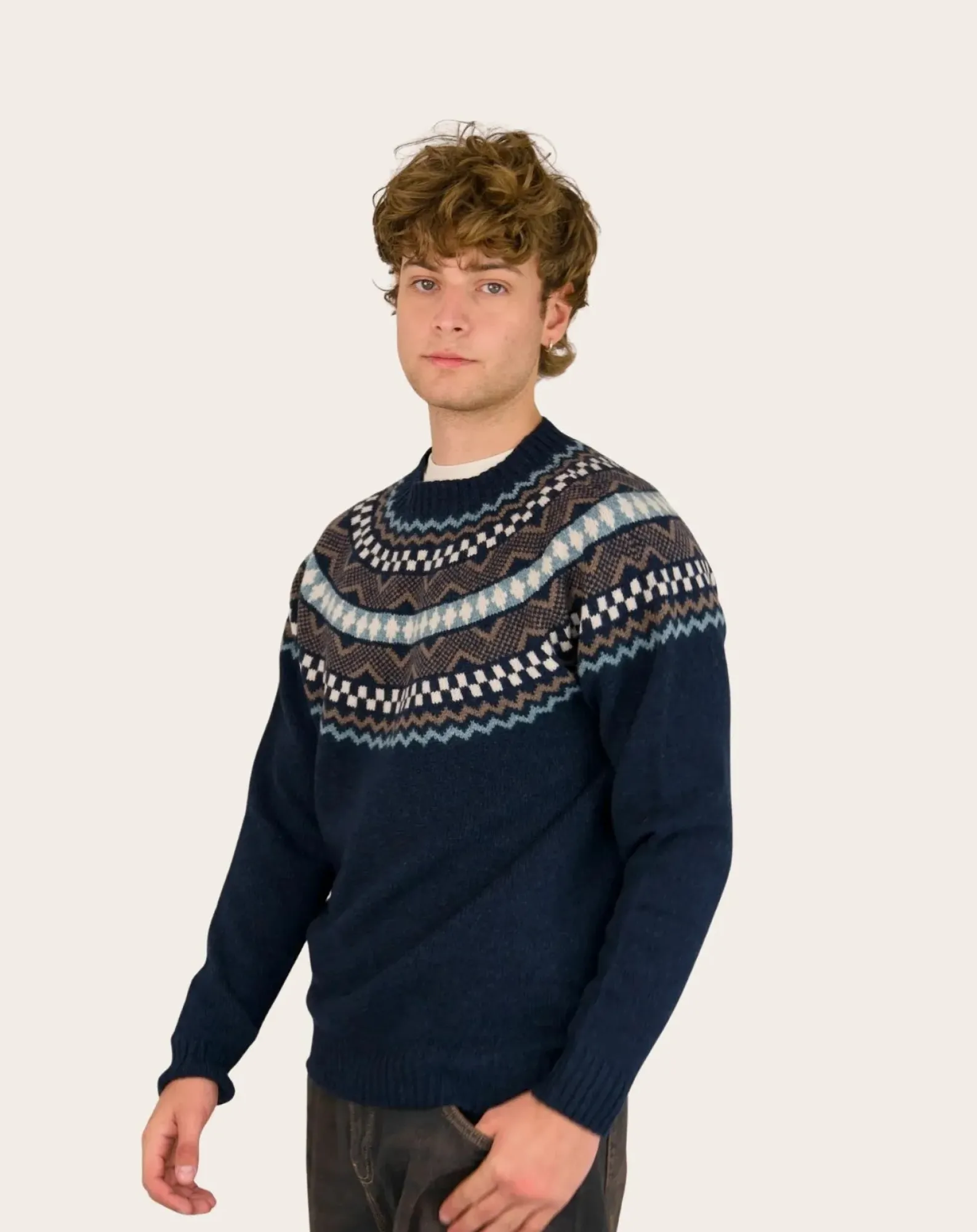 Origin Knitwear Pulls, Gilets-Soho Wool Sweater Bleu marine