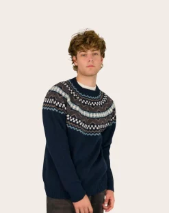 Origin Knitwear Pulls, Gilets-Soho Wool Sweater Bleu marine