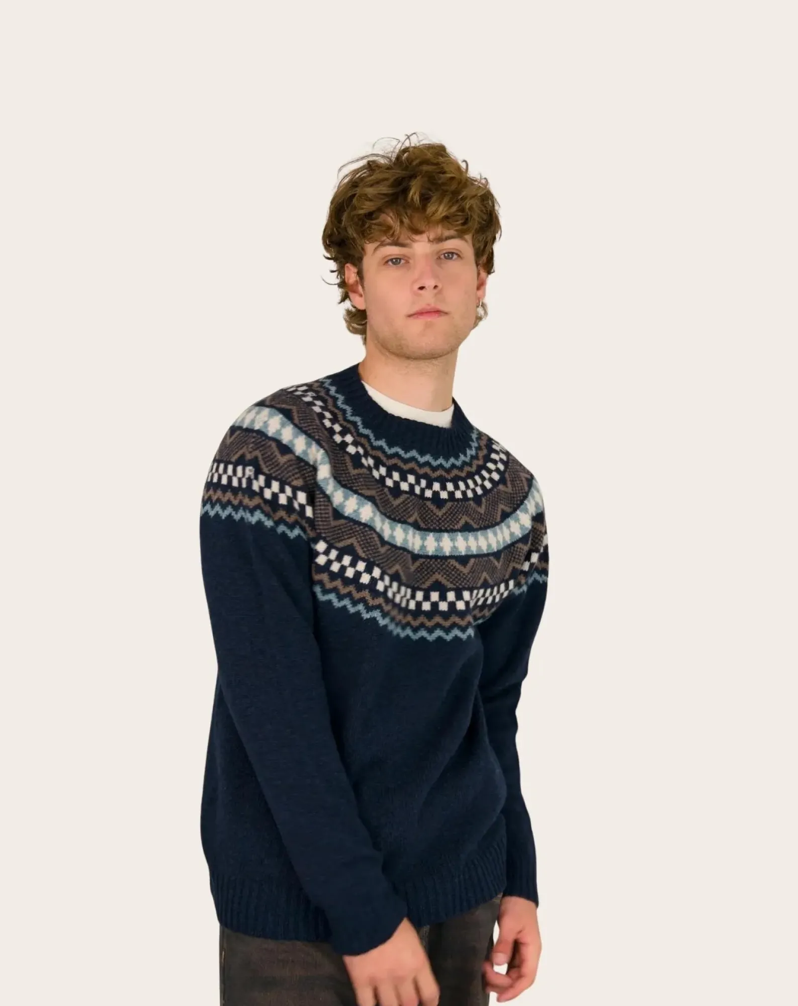 Origin Knitwear Pulls, Gilets-Soho Wool Sweater Bleu marine