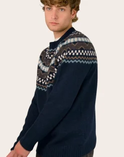 Origin Knitwear Pulls, Gilets-Soho Wool Sweater Bleu marine