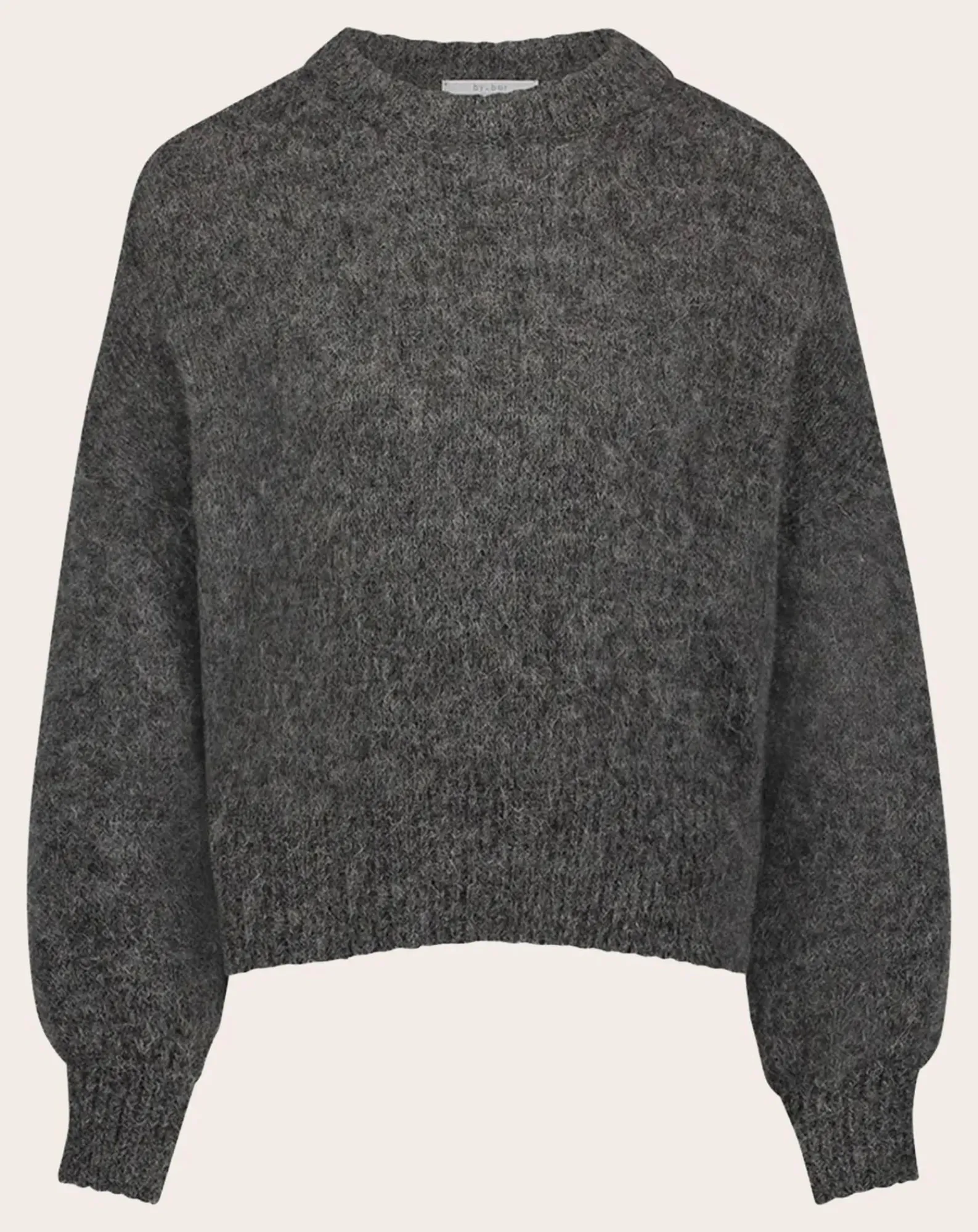 By Bar Pulls, Gilets-Sonny Natural Alpaca Sweater Gris chiné foncé