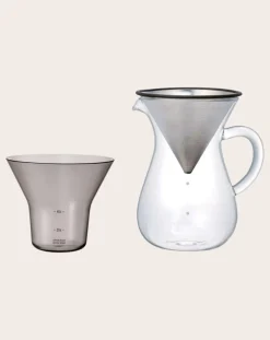 Kinto Verres, Carafes-Stainless Steel Coffee Carafe Set Acier