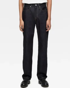 MOMOTARO JEANS Pantalons, Jeans-Standard Straight Jeans 100 Cotton Bleu indigo