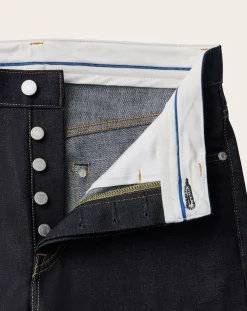 MOMOTARO JEANS Pantalons, Jeans-Standard Straight Jeans 100 Cotton Bleu indigo