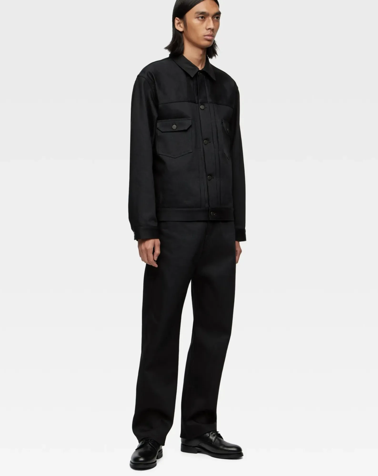MOMOTARO JEANS Pantalons, Jeans-Standard Straight Jeans 100 Cotton Noir