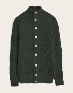 S.N.S Herning Pulls, Gilets-Stark Wool Cardigan Vert foncé