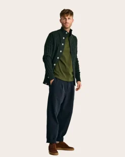 S.N.S Herning Pulls, Gilets-Stark Wool Cardigan Vert foncé