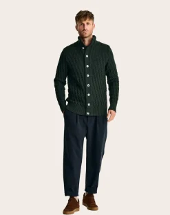 S.N.S Herning Pulls, Gilets-Stark Wool Cardigan Vert foncé