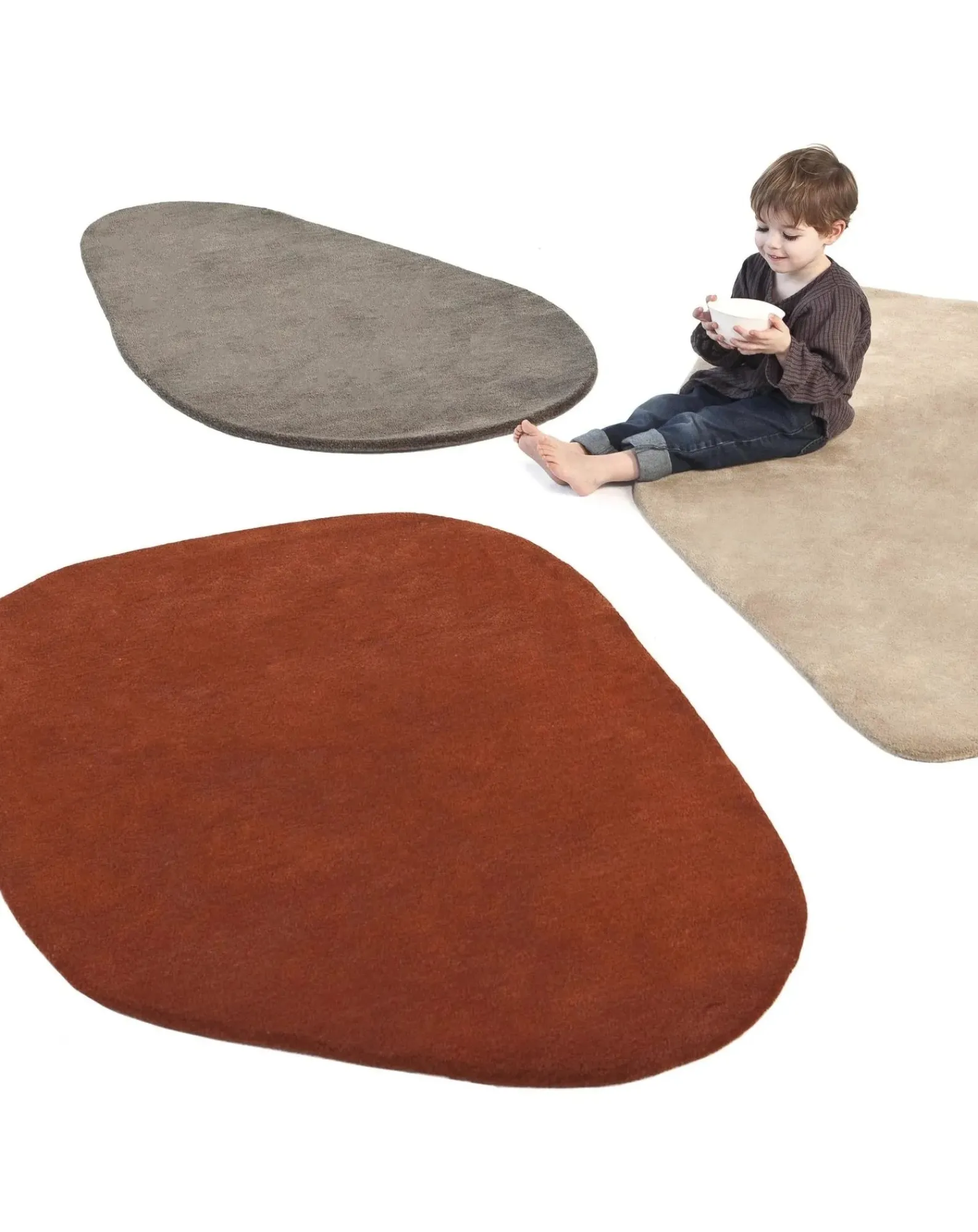 Nanimarquina Tapis-Stone Tufted Rug, Diego Fortunato Ecru