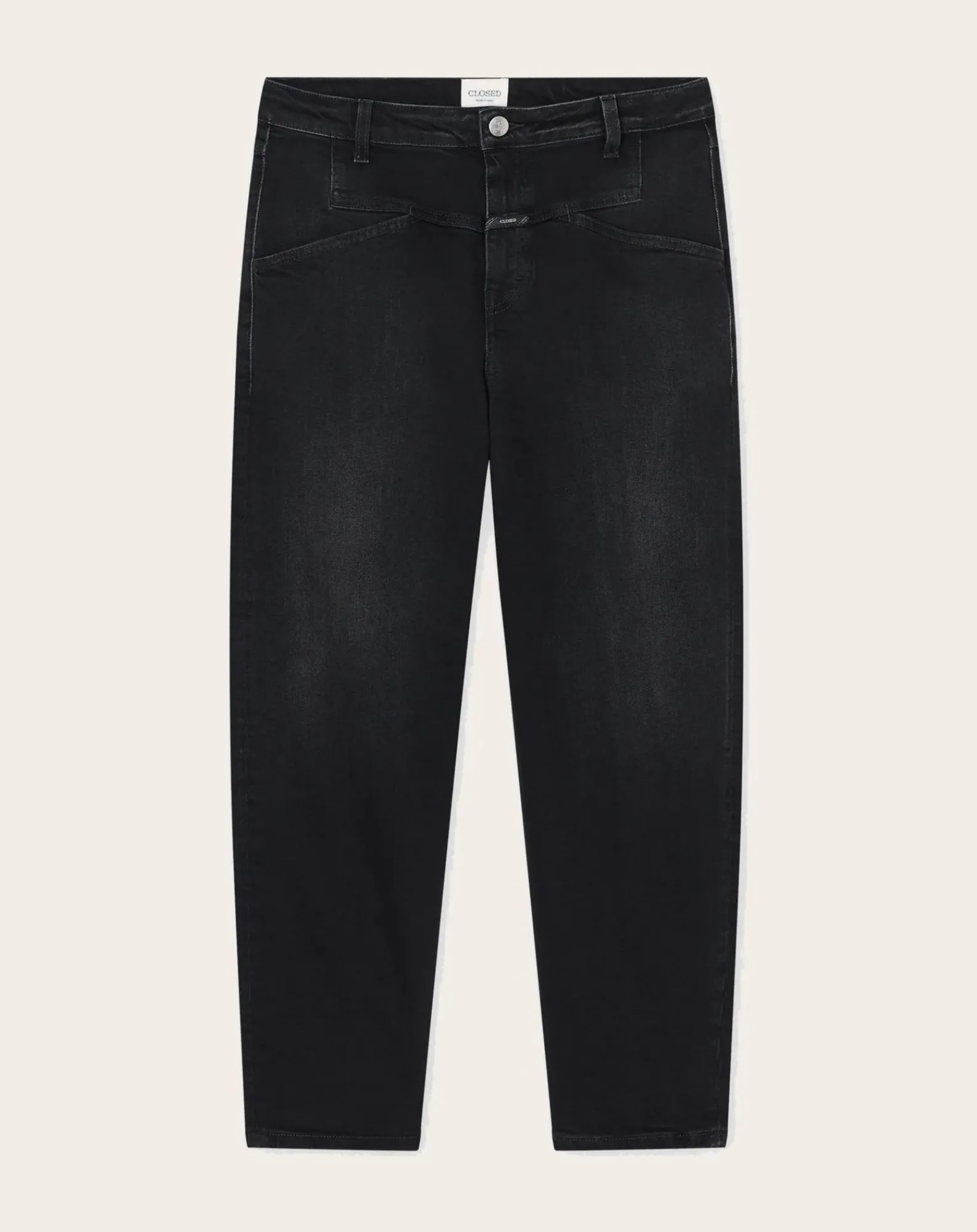 Closed Pantalons, Jeans-Stover-X tapered cotton jeans Gris foncé