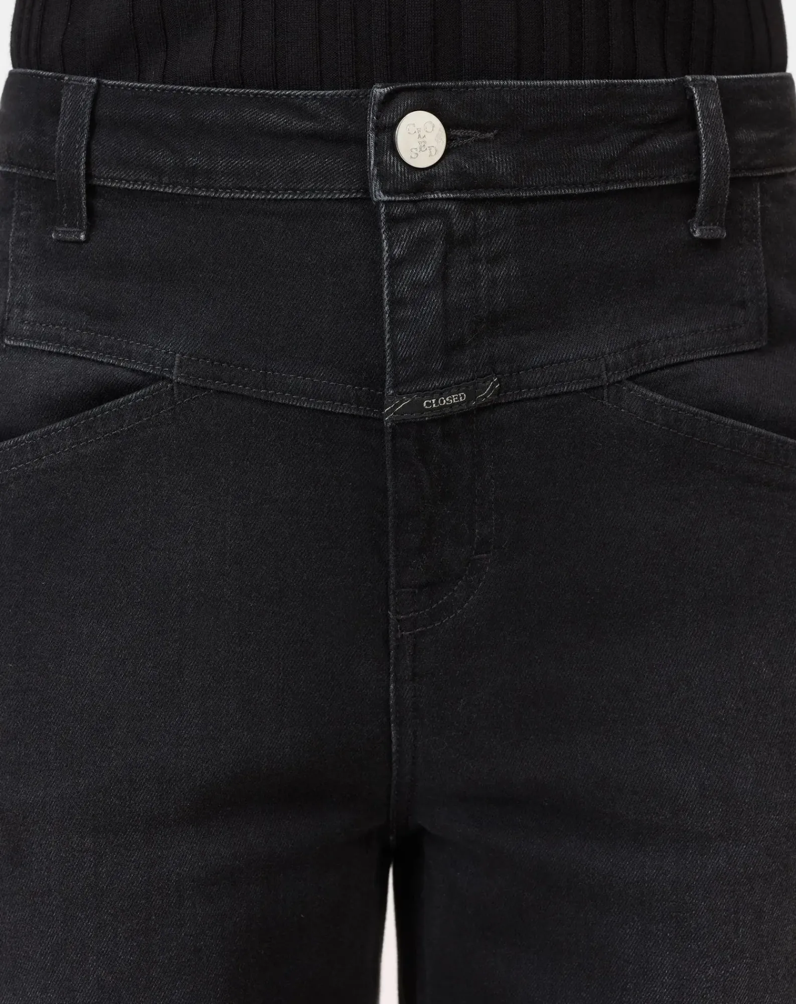 Closed Pantalons, Jeans-Stover-X tapered cotton jeans Gris foncé