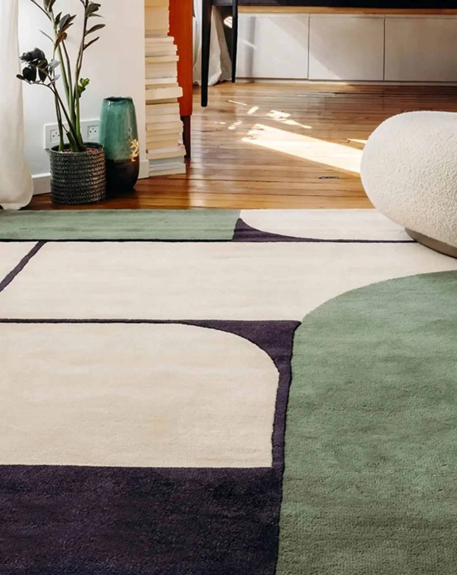 Edito Tapis-Strada Hand-Tufted Carpet Bleu Vert