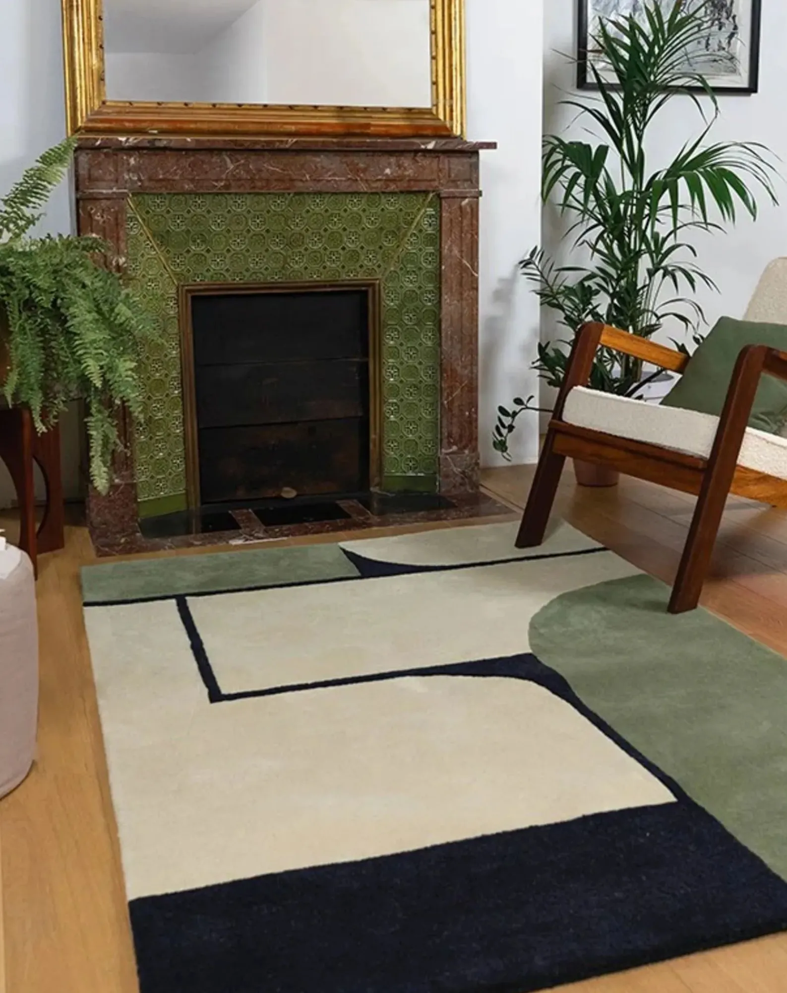 Edito Tapis-Strada Hand-Tufted Carpet Bleu Vert