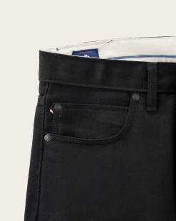 MOMOTARO JEANS Pantalons, Jeans-Straight Tapered Jeans 200 Cotton Noir