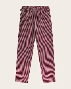 Pockies Chaussettes, Sous-Vêtements-Striped Organic Cotton Pyjama Trousers Rouge