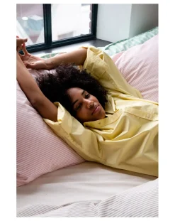 Suite 702 Linge De Lit-Striped Pillowcase in Organic Cotton - Set of 2 Rose