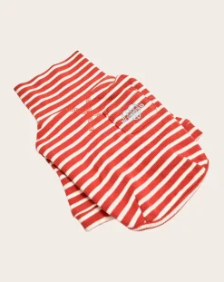 The Furry Folks Accessoires Animaux-Striped sweater Rouge