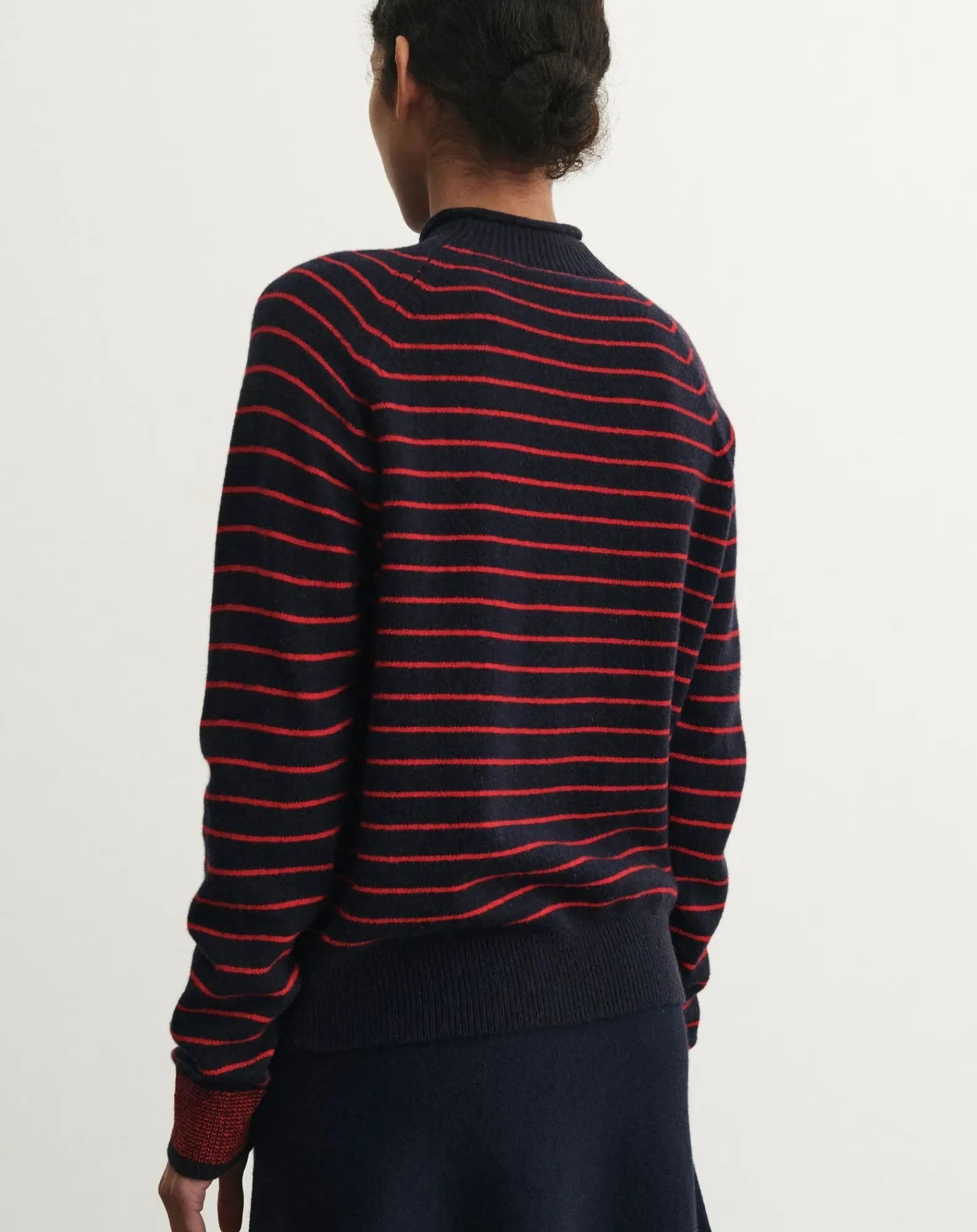FUB Pulls, Gilets-Striped Wool Sweater - Women's Collection Bleu marine