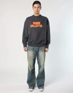 TEE LIBRARY Sweats-Sweat Who I am-Sound Collector cotton Gris foncé