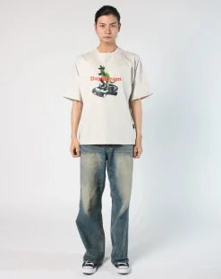 TEE LIBRARY Tee-Shirts, Polos-T- Shirt What I like-Dream cotton Gris clair